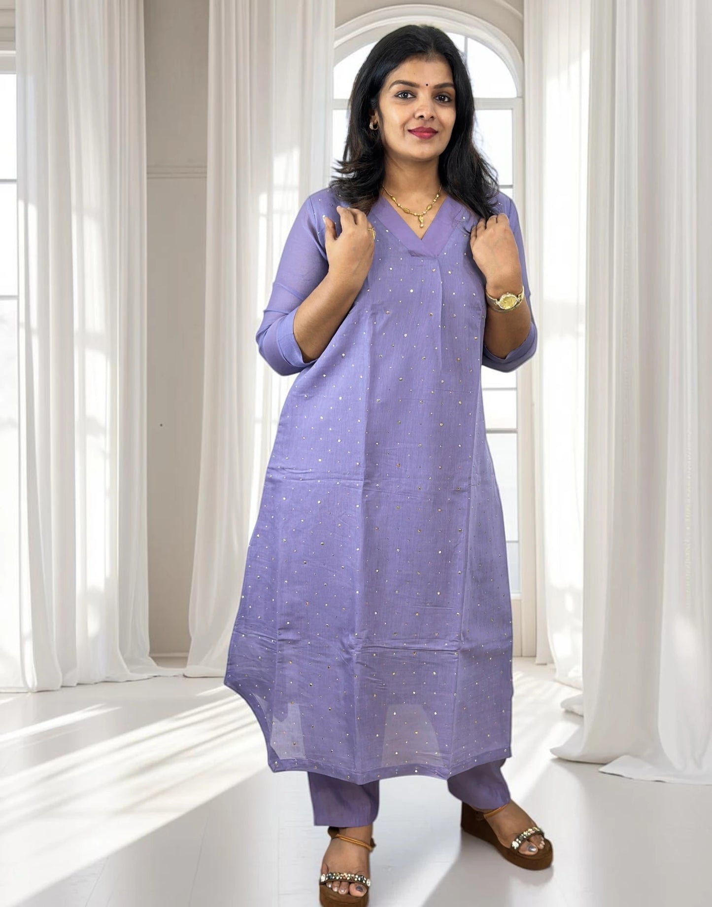 KURTI SET LAVENDER E7241 180826KS