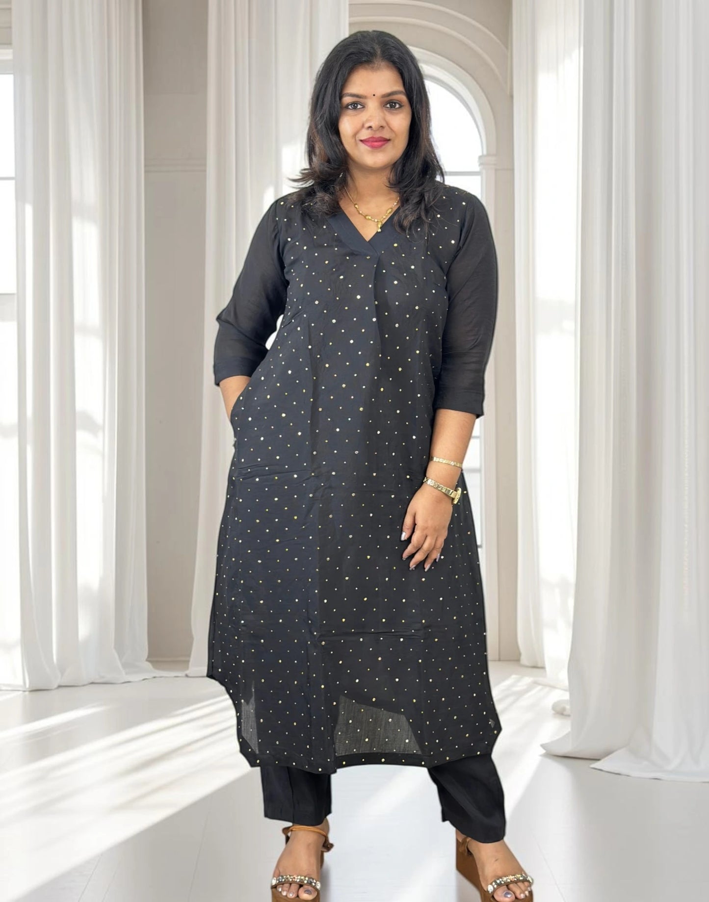 KURTI SET BLACK E7241 180826KS