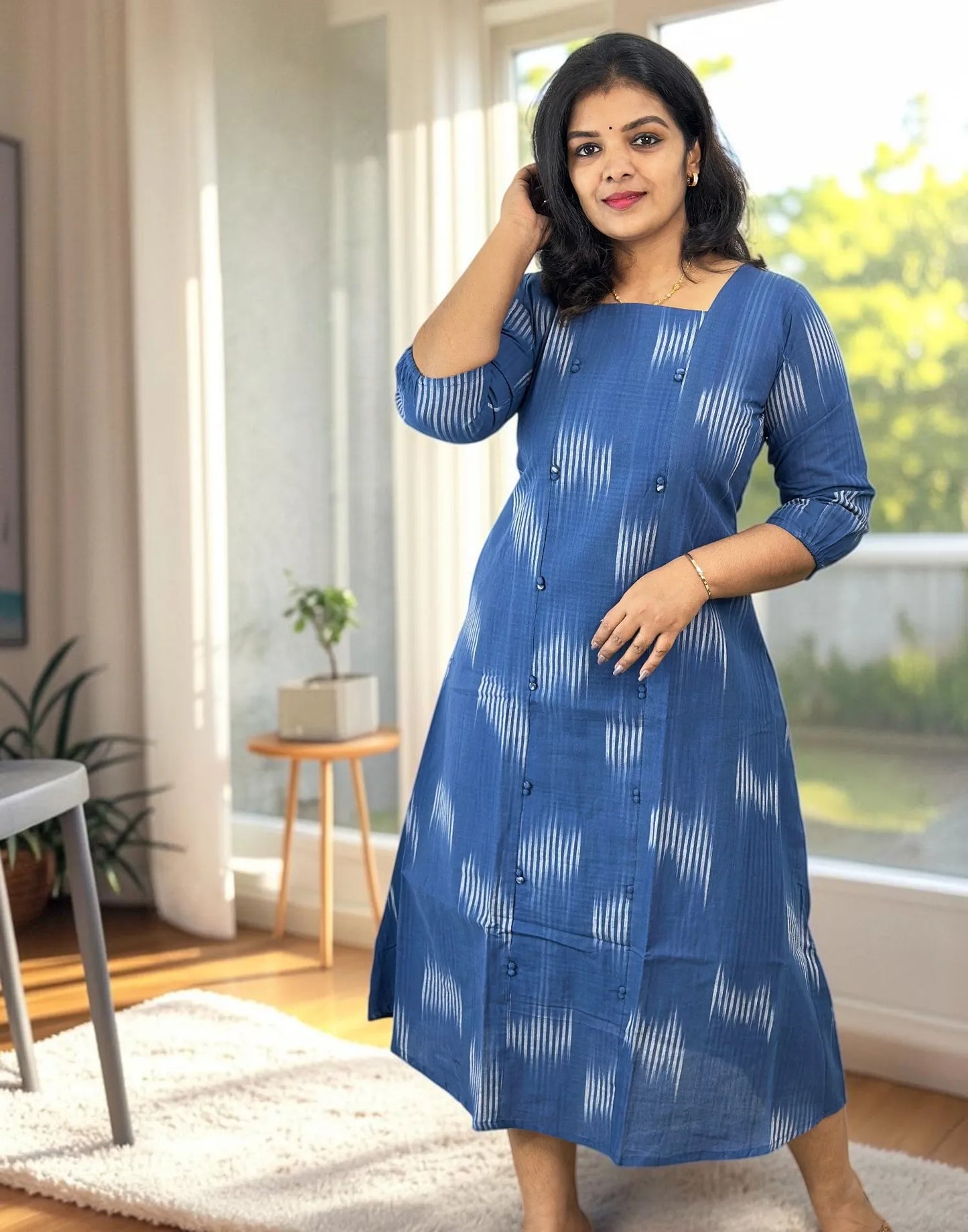 KURTIS A-LINE ICE BLUE E7251 210826AK