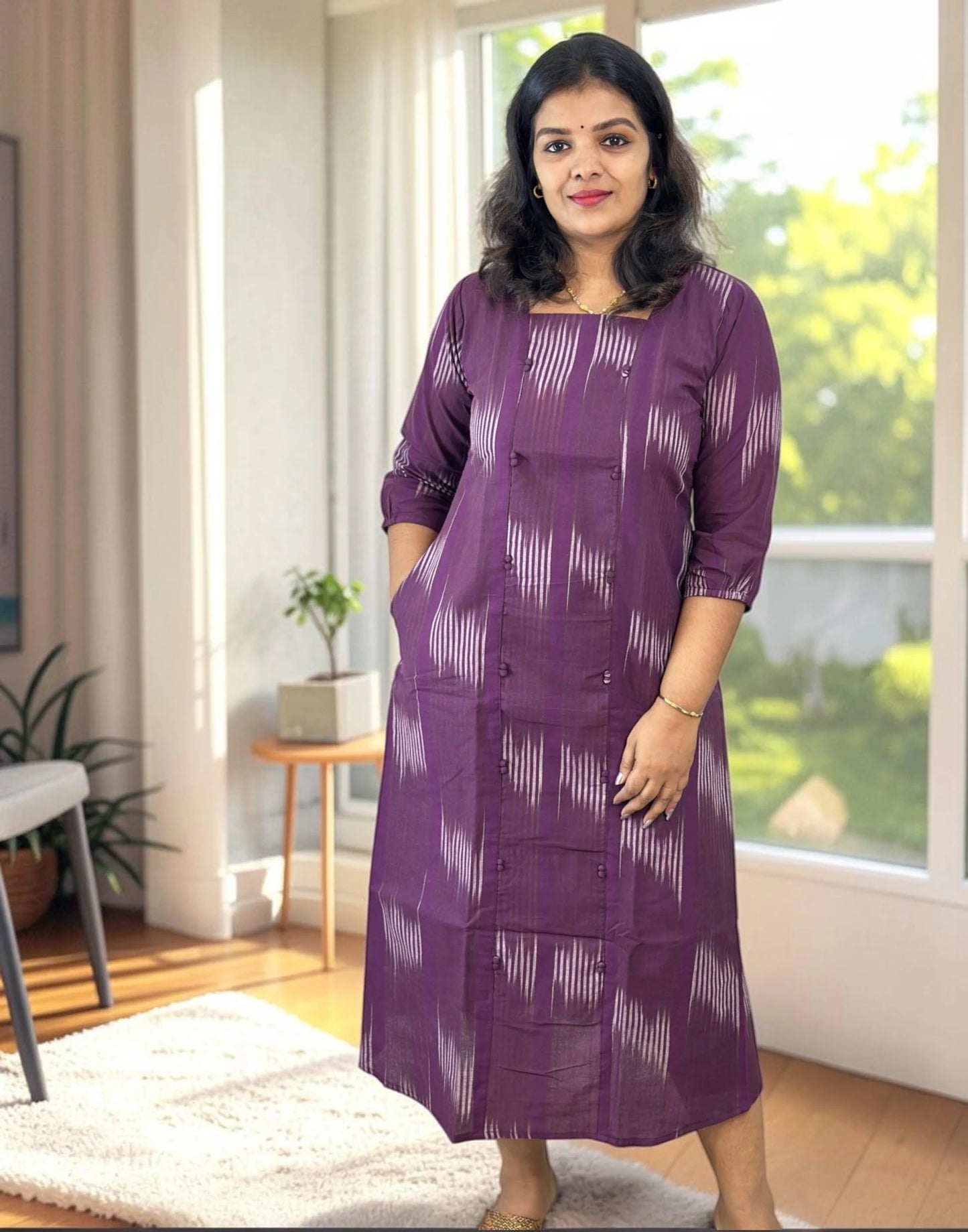 KURTIS A-LINE DARK PURPLE E7251 210826AK
