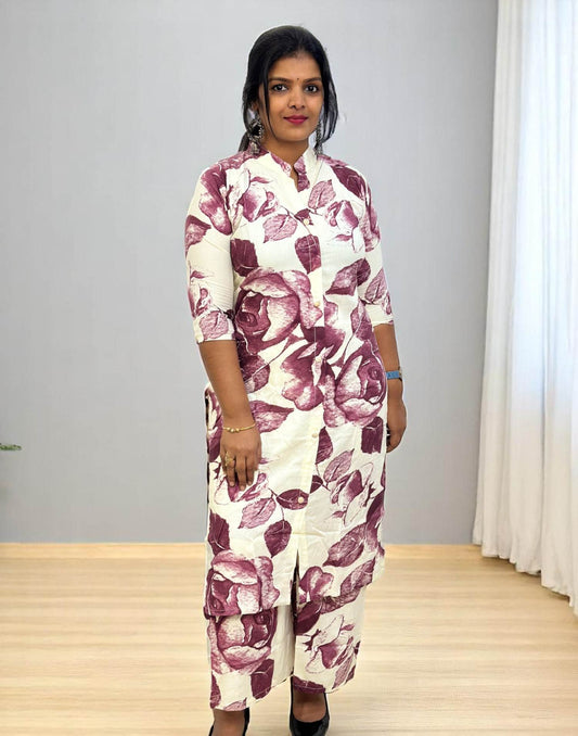 300525C (E6111) CO-ORD SET - Purple