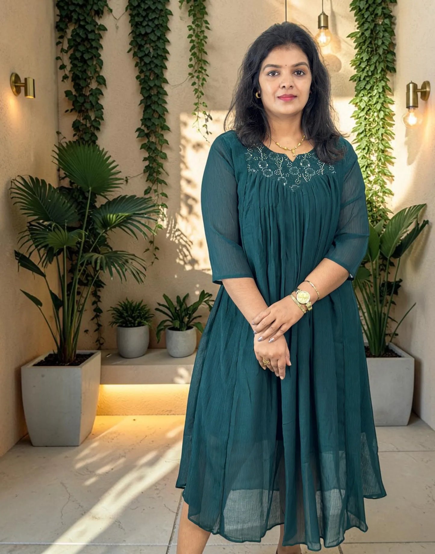 DRESSES A-LINE EMERALD GREEN E7282 270826AD - ELENTRA DESIGNS BY NIMI HEINS