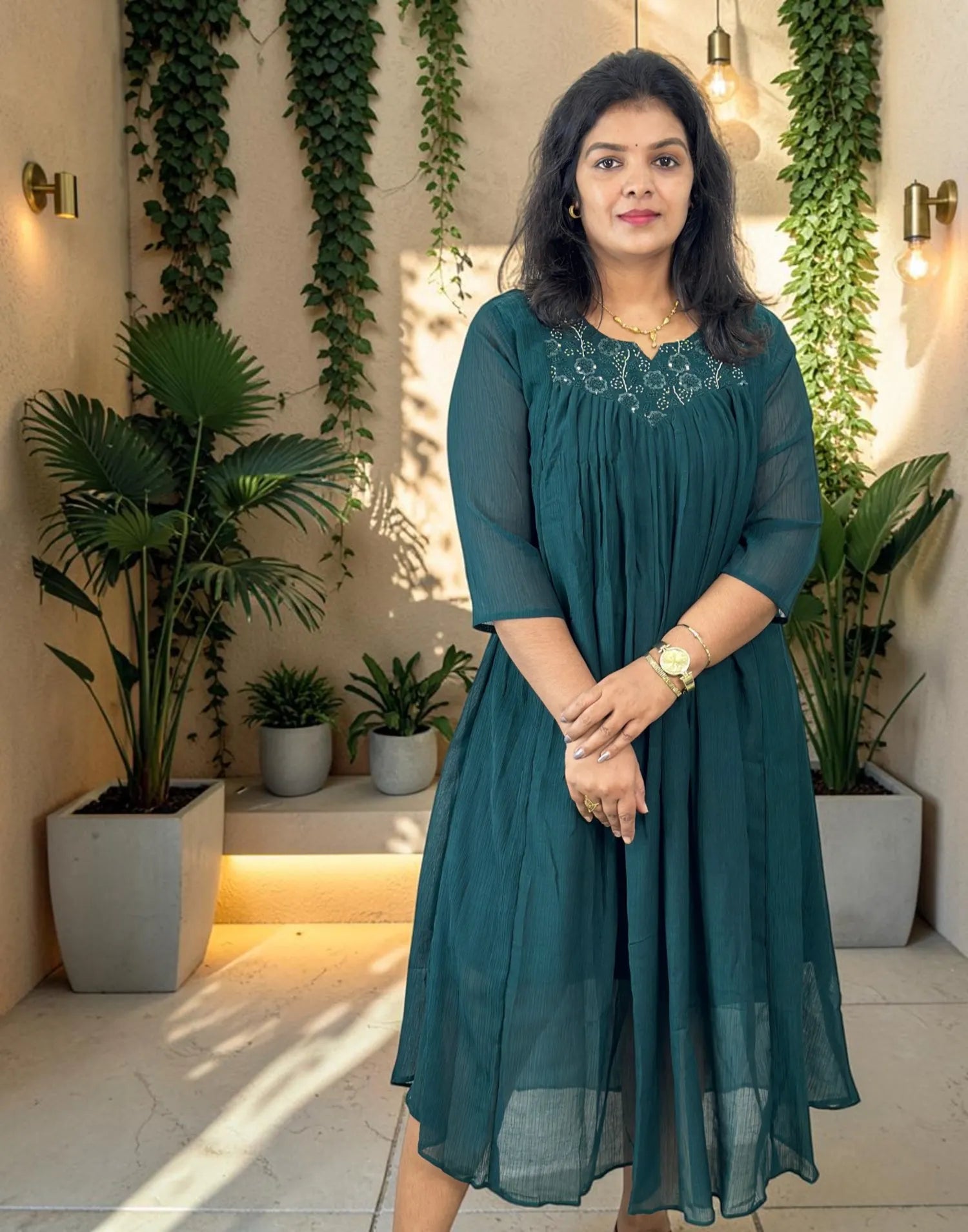 DRESSES A-LINE EMERALD GREEN E7282 270826AD - ELENTRA DESIGNS BY NIMI HEINS