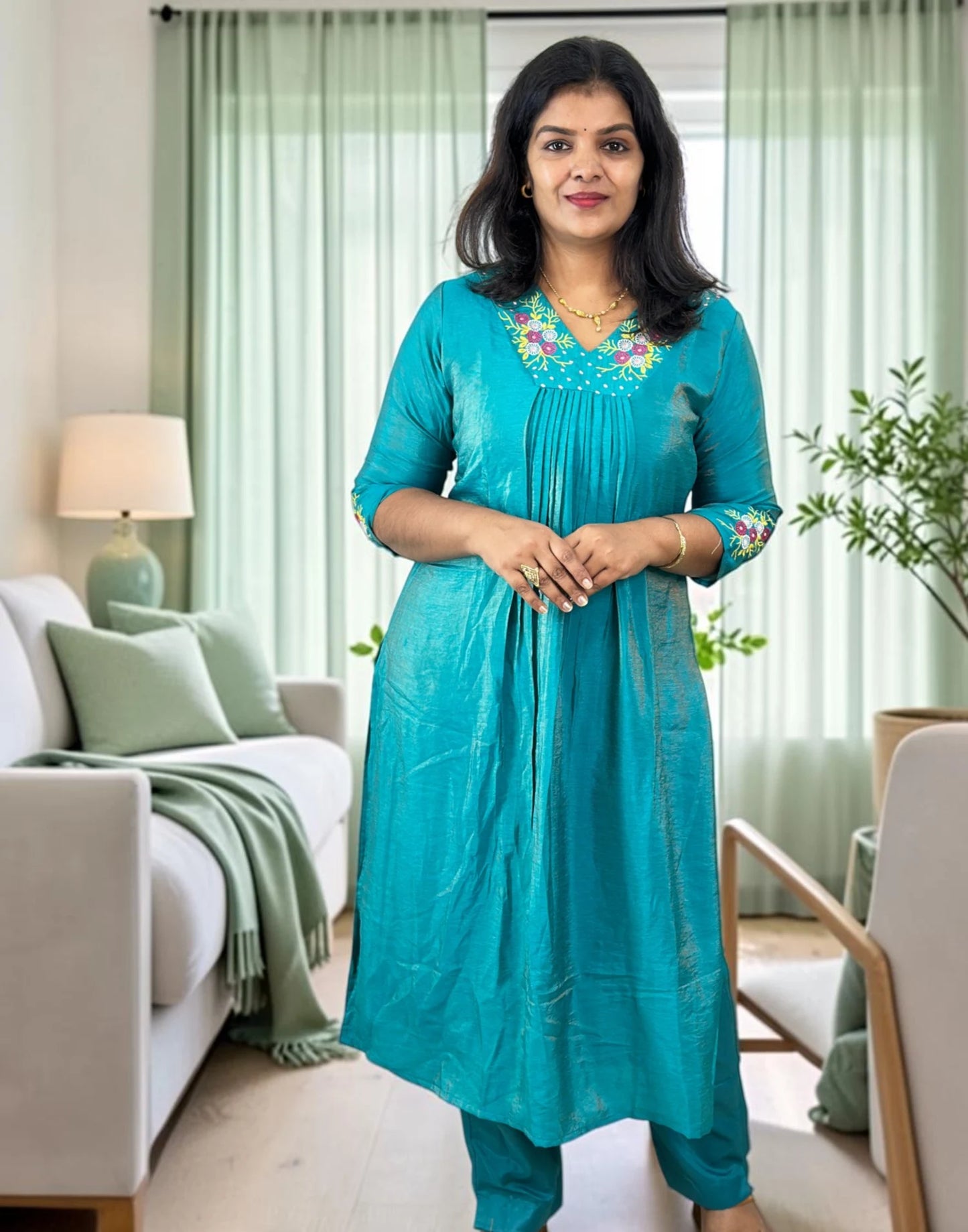 KURTI SET TURQUOISE BLUE E7281 290826KS