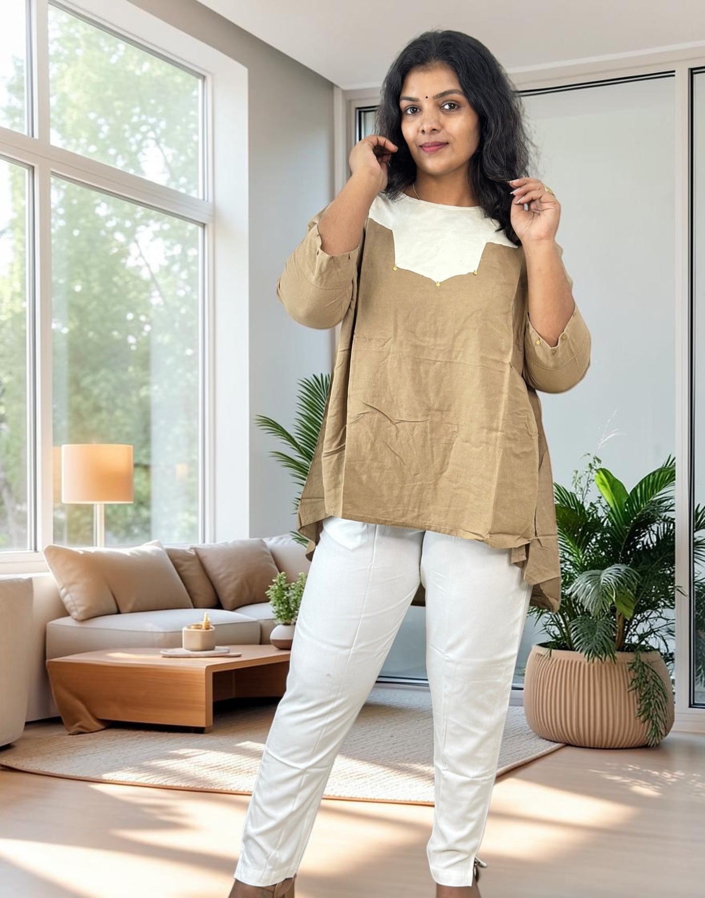 DRESSES BROWN E7286 010926AD