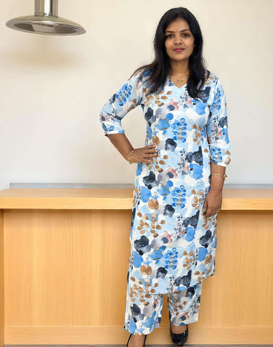 080625CS (E6148) CO-ORD SET - Blue