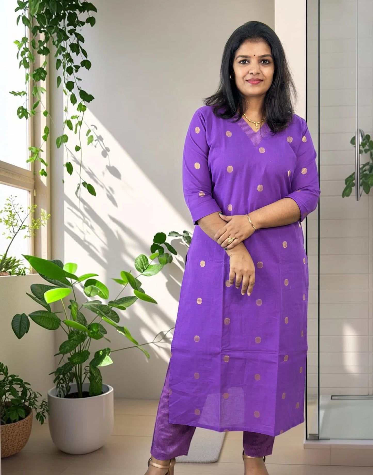 KURTI SET DARK LAVENDER E7297 080926KS