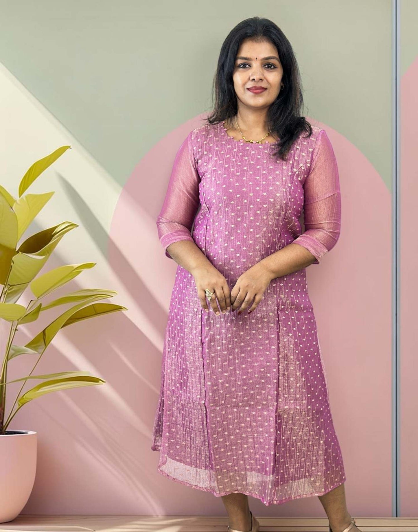 KURTIS A-LINE LAVENDER PINK E7321 120926AK