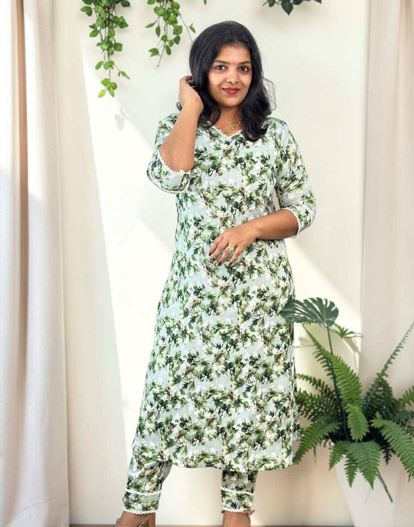 CO-ORD SET A-LINE GREEN E7302 140926CS