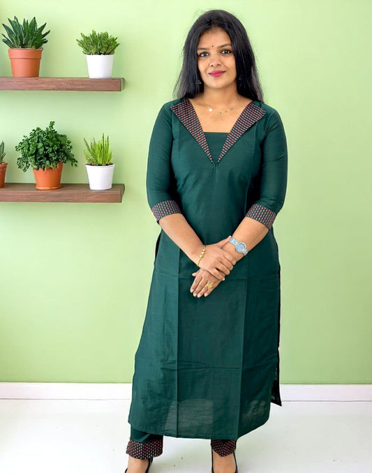 190625CS (E6203,04,05,09) CO-ORD SET - Dark Green