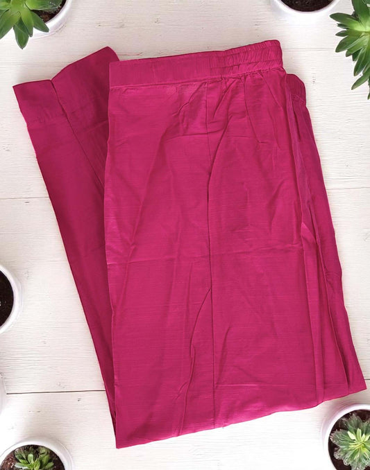 170625B (E6207 - E6208) SLUB SILK BOTTOM - Fuchsia Pink - ELENTRA DESIGNS BY NIMI HEINS