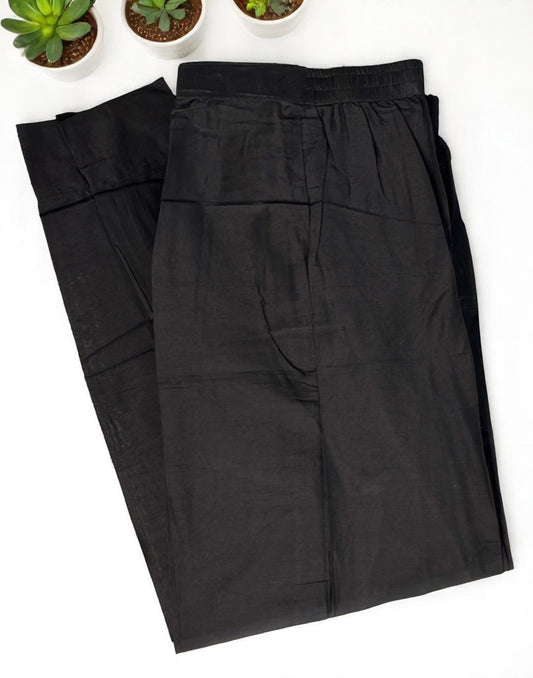 170625B (E6207 - E6208) SLUB SILK BOTTOM - Black - ELENTRA DESIGNS BY NIMI HEINS