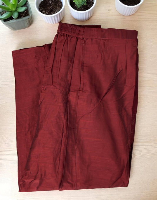 170625B (E6207 - E6208) SLUB SILK BOTTOM - Maroon
