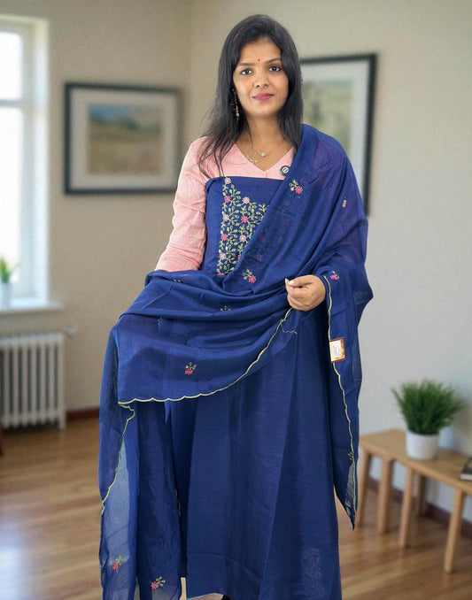 180725ML (E6243) UN-STITCHED SETS - Midnight Blue
