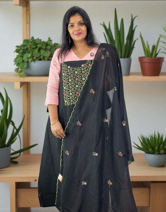 180725ML (E6243) UN-STITCHED SETS - Jet Black