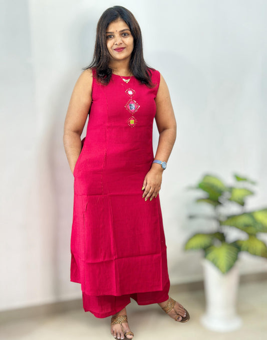A-LINE CO-ORD SET HONEY PINK 190126CS E6724 - ELENTRA DESIGNS BY NIMI HEINS