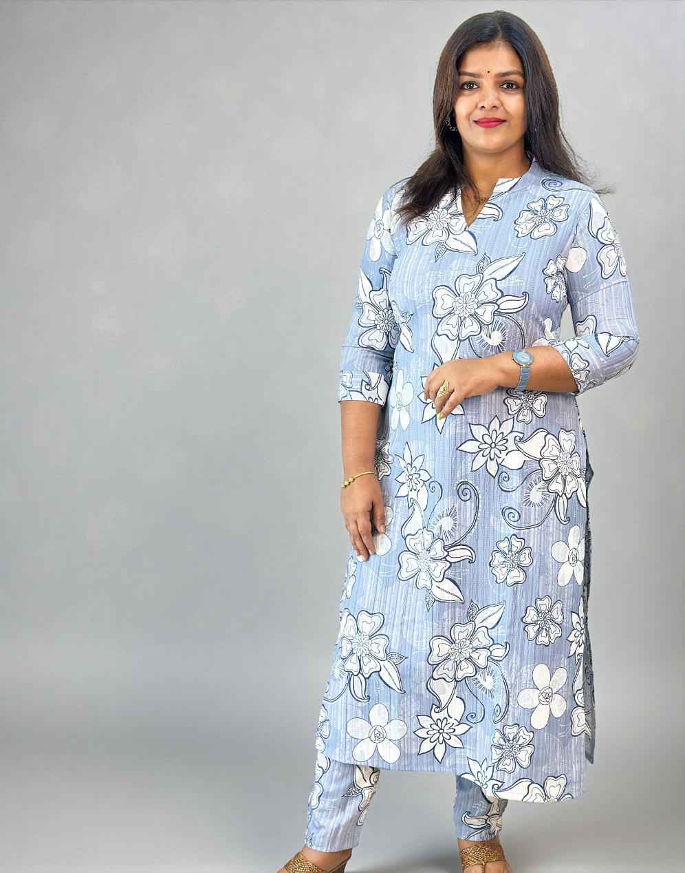 CO-ORD SET BLUISH GRAY E6717 210126CS - ELENTRA DESIGNS BY NIMI HEINS