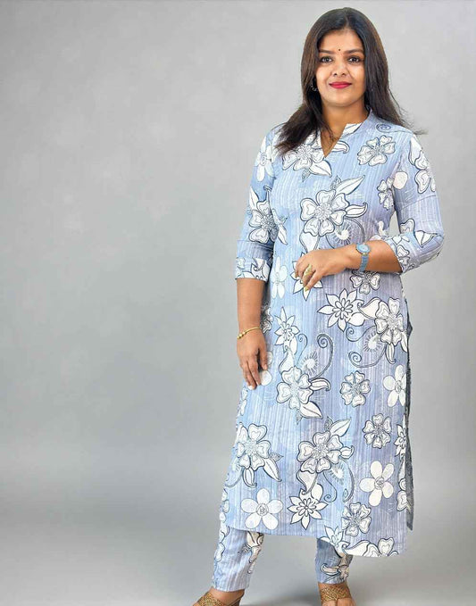 CO-ORD SET BLUISH GRAY E6717 210126CS - ELENTRA DESIGNS BY NIMI HEINS