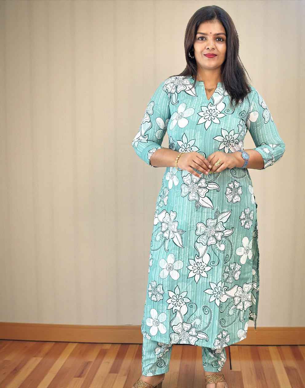 CO-ORD SET PINE GREEN E6717 210126CS - ELENTRA DESIGNS BY NIMI HEINS
