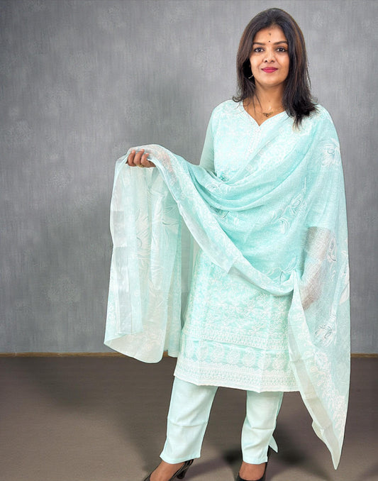 READY TO WEAR AQUA GREEN E6720 230126RW - ELENTRA DESIGNS BY NIMI HEINS