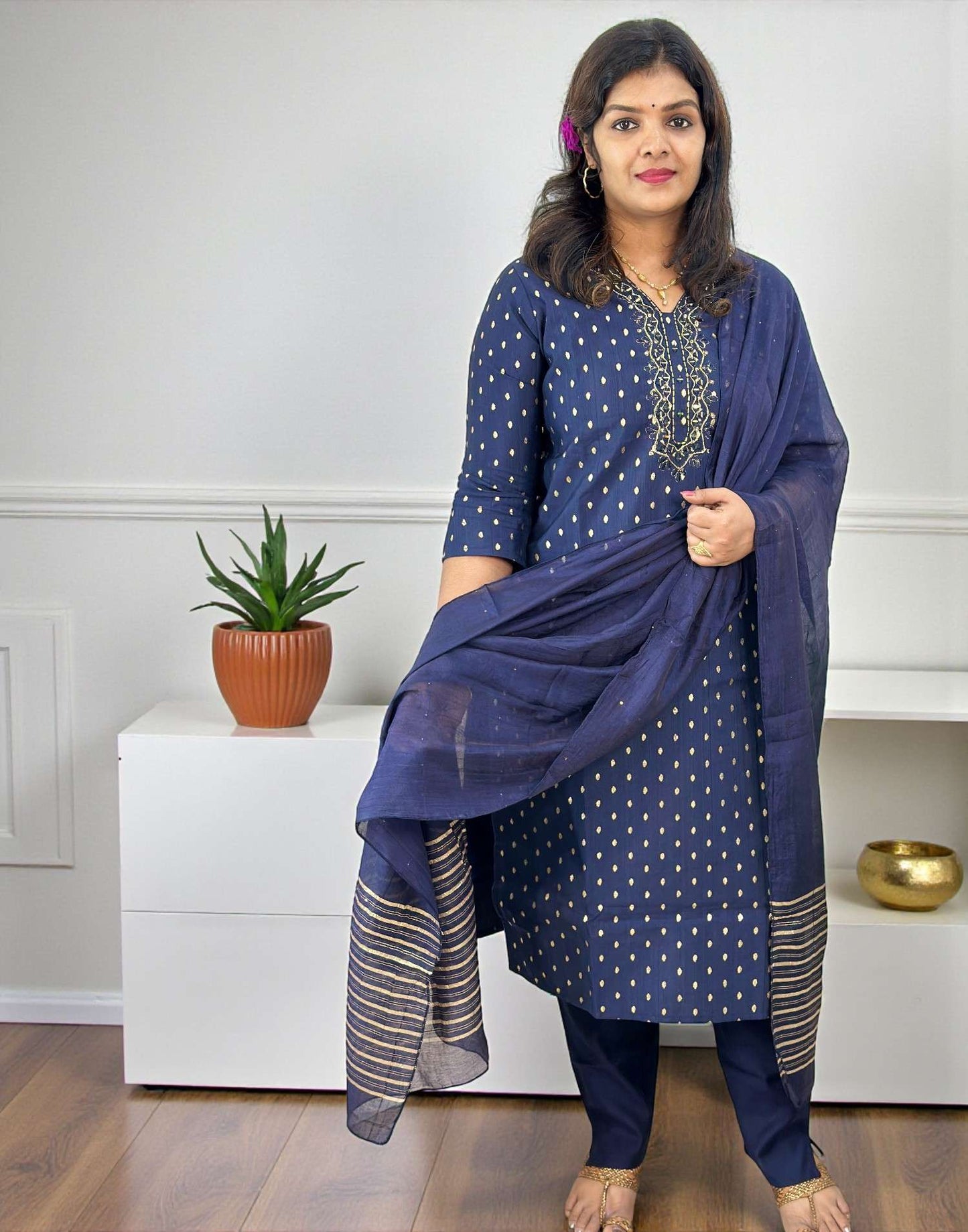 READY TO WEAR DARK BLUE E6719 290126RW - ELENTRA DESIGNS BY NIMI HEINS