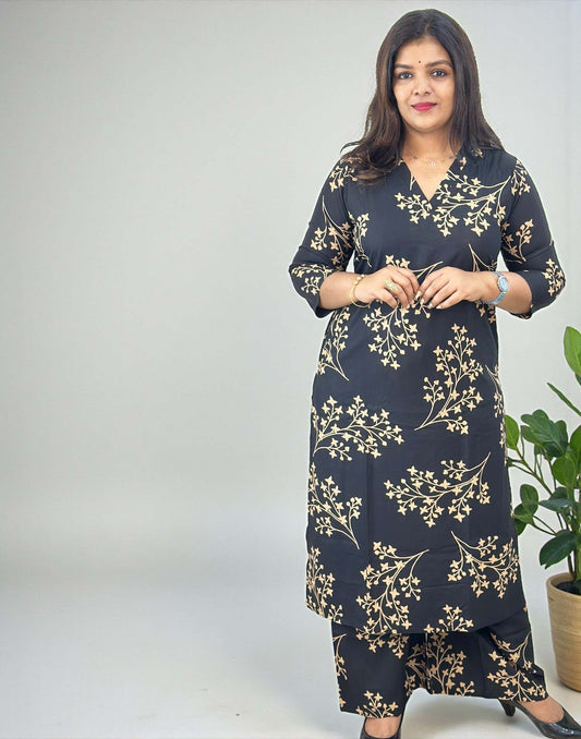 CO-ORD SET BLACK E6726 040226CS - ELENTRA DESIGNS BY NIMI HEINS