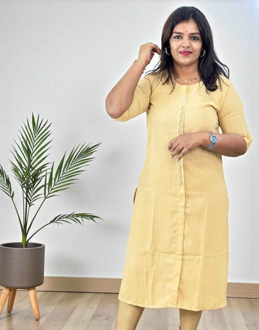 KURTIS BUDGET BUY BEIGE E6723 040226K - ELENTRA DESIGNS BY NIMI HEINS