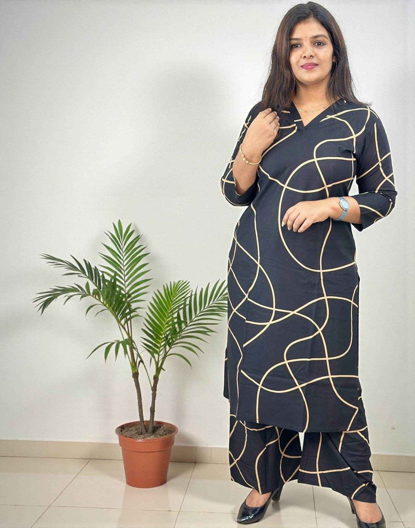 CO-ORD SET BLACK E6726 090226CS