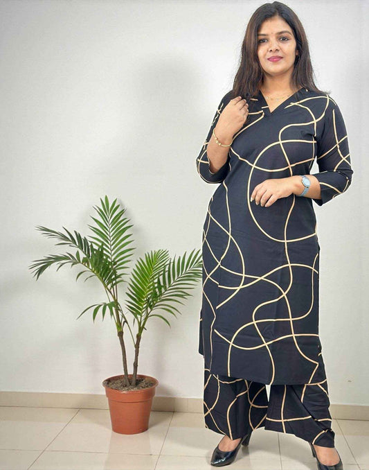 CO-ORD SET BLACK E6726 090226CS - ELENTRA DESIGNS BY NIMI HEINS