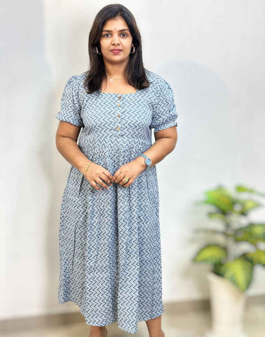 OFFER KURTI BLUE E3297 190226K - ELENTRA DESIGNS BY NIMI HEINS