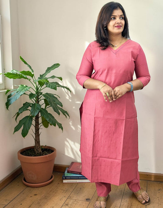 KURTI SET MAUVE E6791 040326KS - ELENTRA DESIGNS BY NIMI HEINS