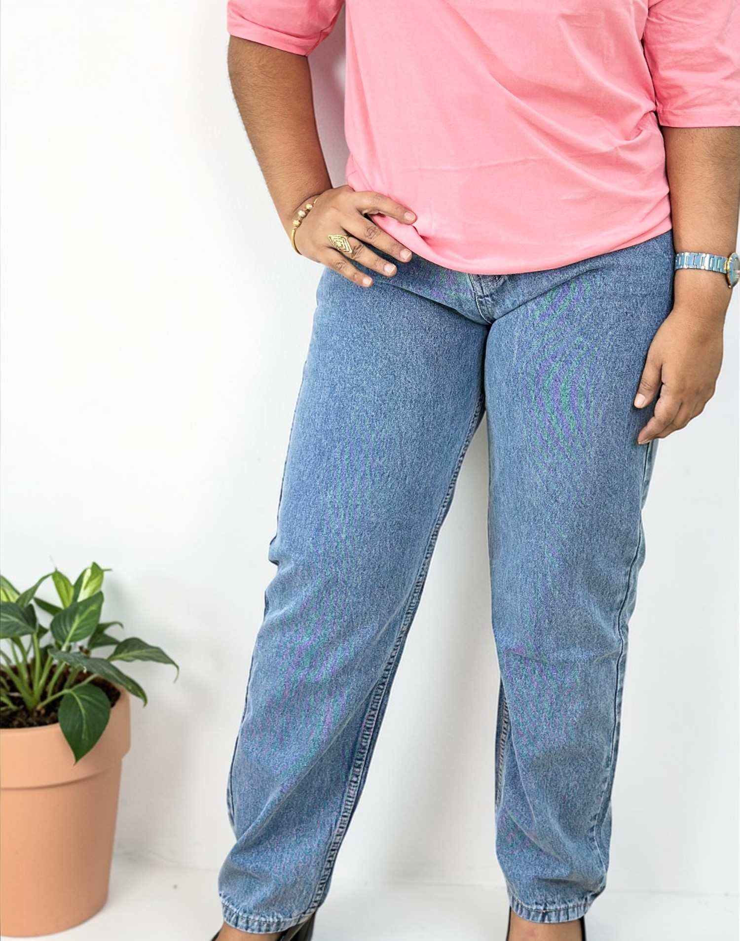 MOM FIT JEANS BLUE E6819 150326MJ - ELENTRA DESIGNS BY NIMI HEINS