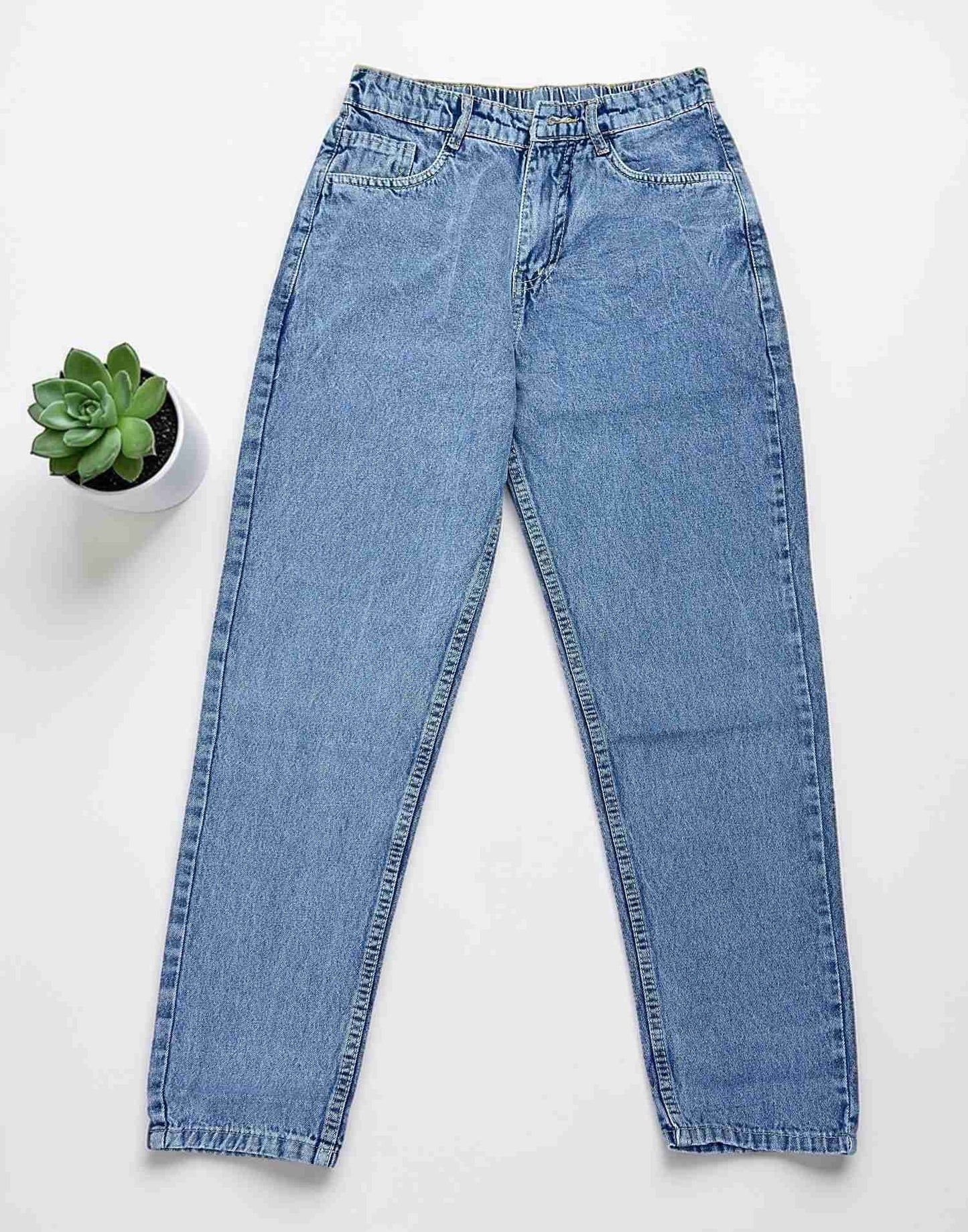 MOM FIT JEANS BLUE E6819 150326MJ - ELENTRA DESIGNS BY NIMI HEINS