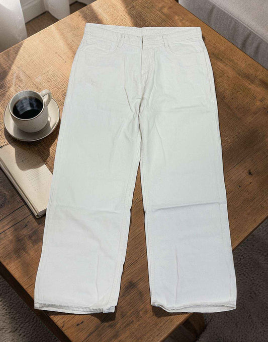 BAGGY JEANS WHITE E6817 150326BJ