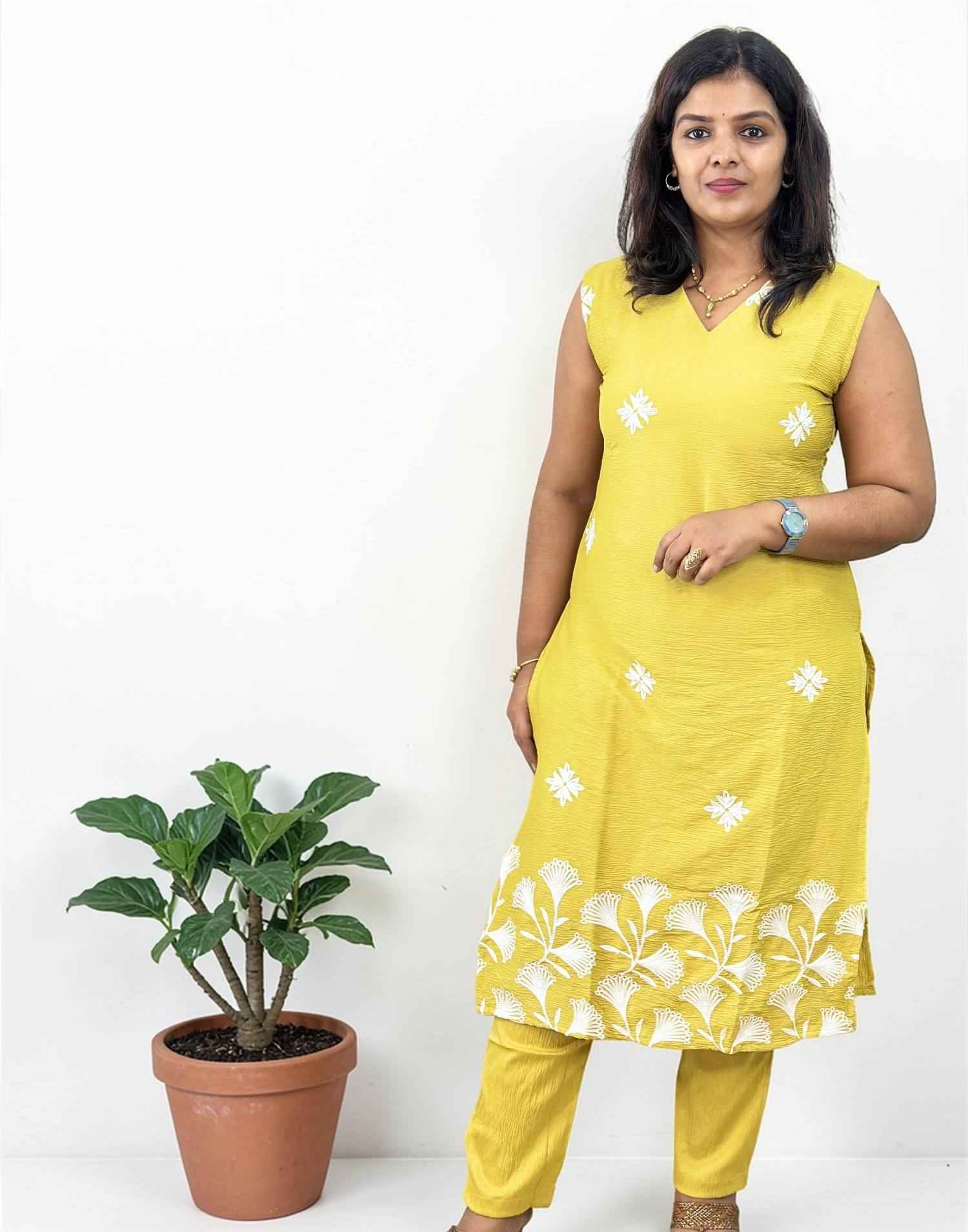 KURTI SET LEMON YELLOW 28/398 180326KS