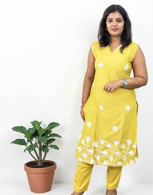 KURTI SET LEMON YELLOW 28/398 180326KS