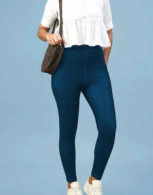 JEGGINGS INDIAN FLOWER NAVY BLUE E7369-70 08102026JB