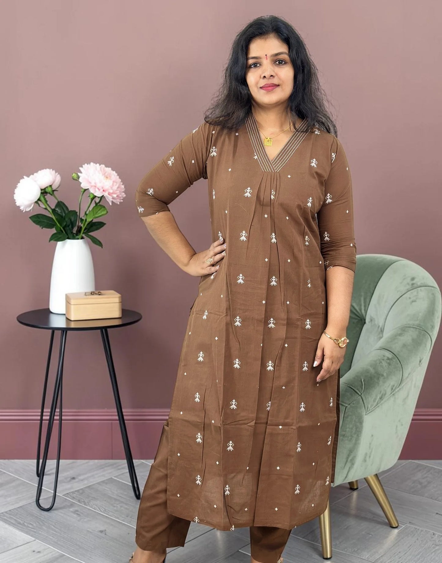 KURTI SET CHOCOLATE E7415 281026KS