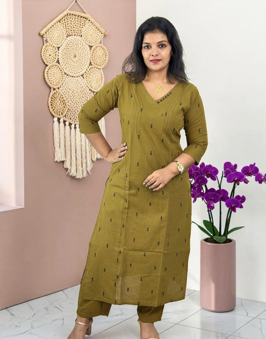 KURTI SET DARK MEHANDI E7397 141026KS