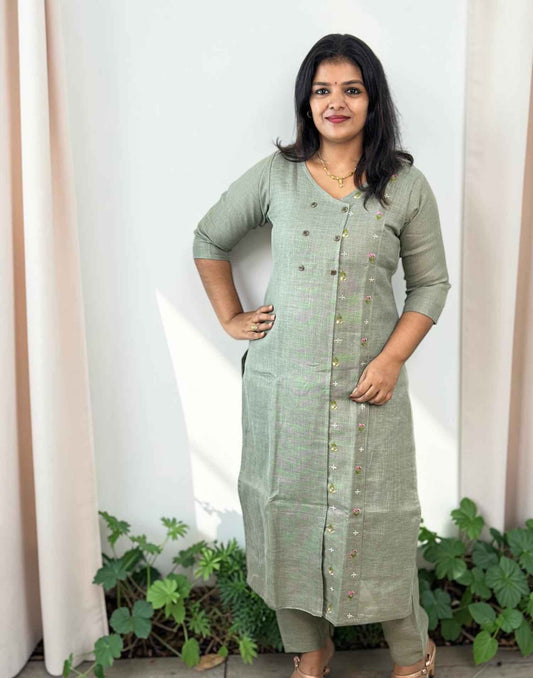 KURTI SET GREEN E7322 130926KS