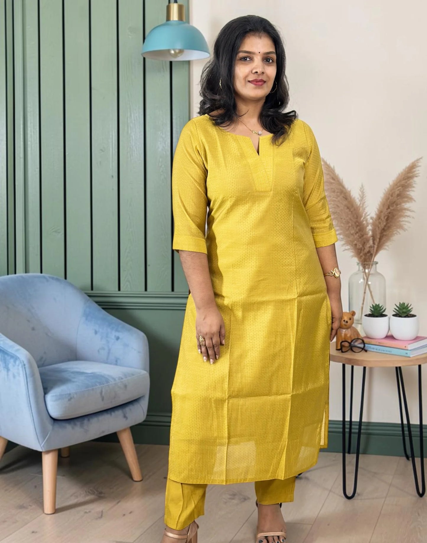 KURTI SET YELLOW E7351 011026KS