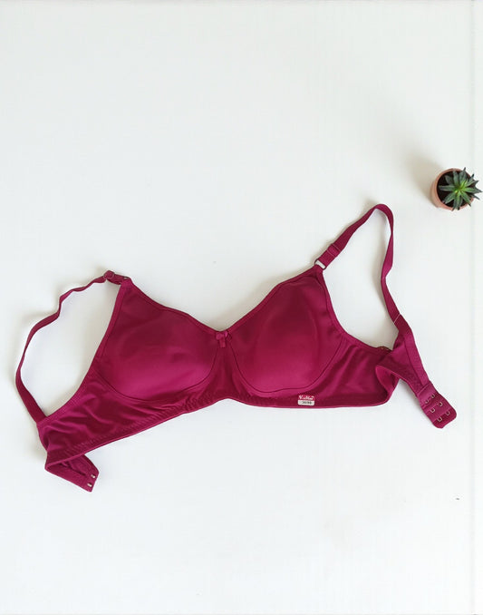 221025BR (E6077 - E6078) V-MAX SEMI PADDED BRA - Light Wine