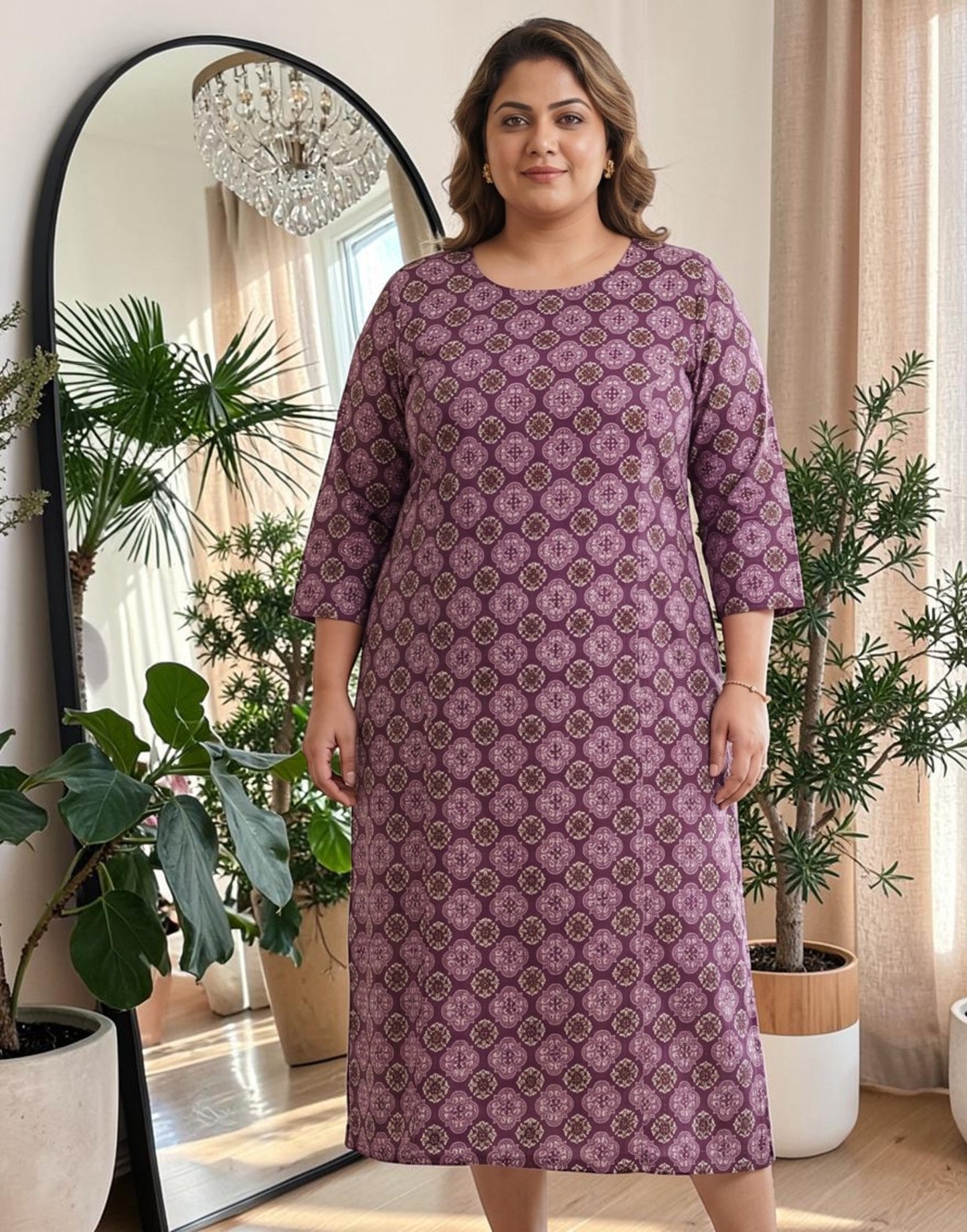 PLUS SIZE KURTIS PURPLE 280626K