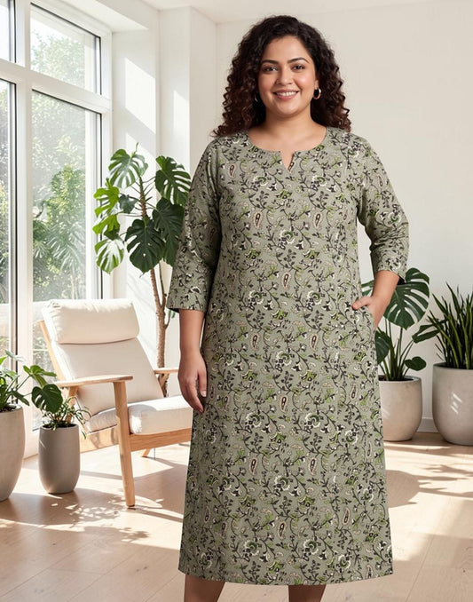 PLUS SIZE KURTIS GREEN 280626K