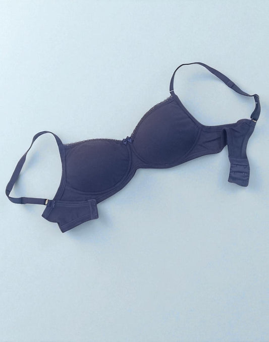 040725BR (E5256) JOCKEY PADDED BRA - Navy