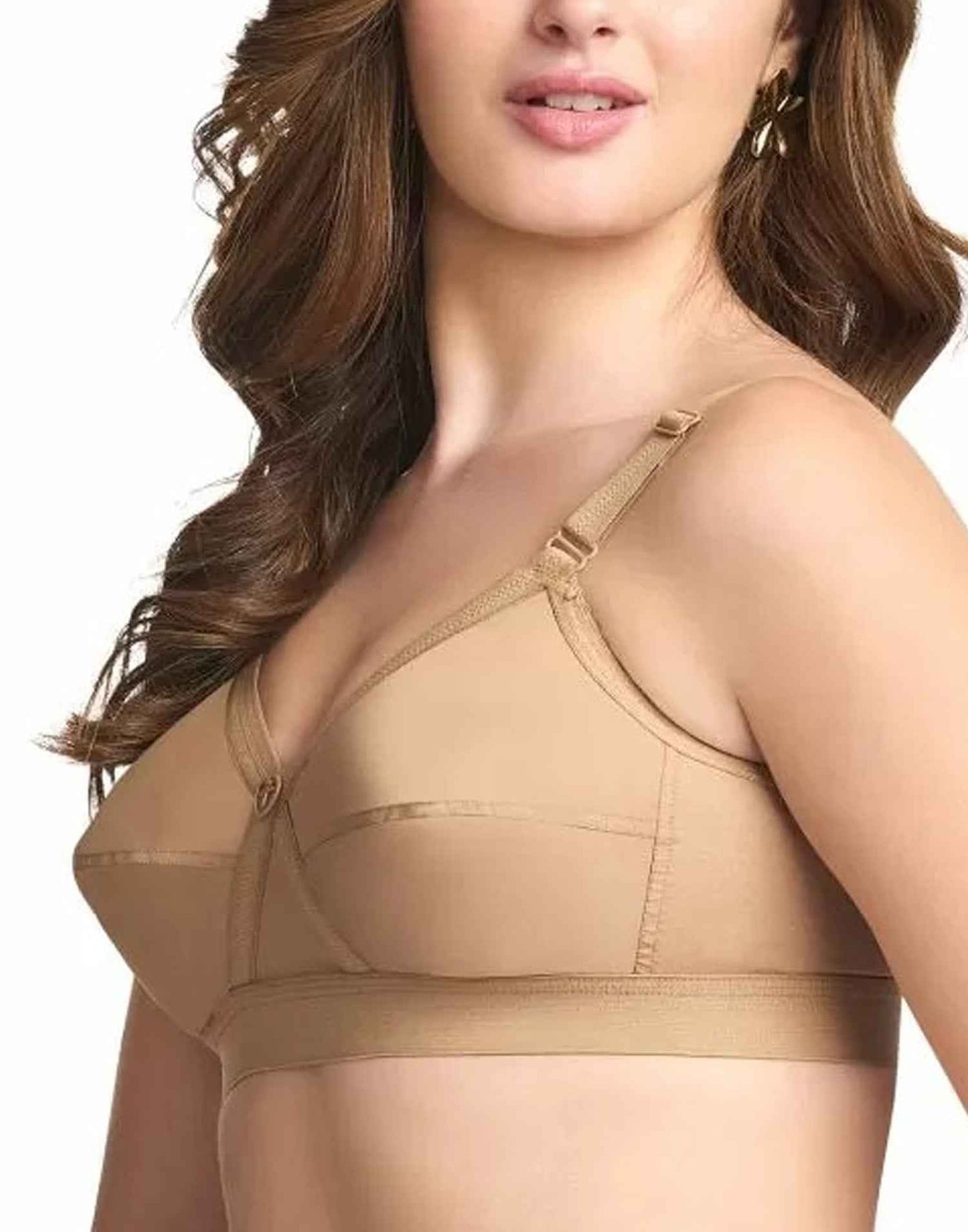 NON PADDED BRA RIZA KRUTHIKA PLAIN NUDE E6832 160326BR - ELENTRA DESIGNS BY NIMI HEINS
