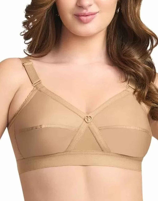 NON PADDED BRA RIZA KRUTHIKA PLAIN NUDE E6832 160326BR