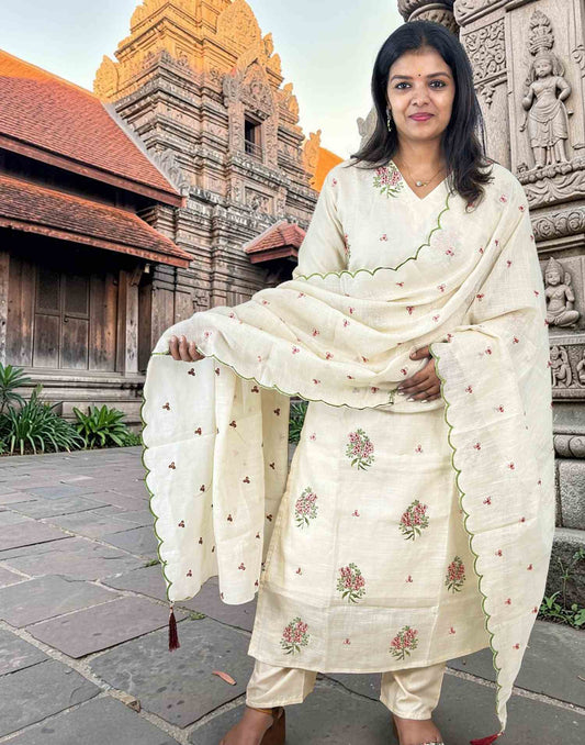 READY TO WEAR ONAM SPECIAL PEACH E7155 250726RW - ELENTRA DESIGNS BY NIMI HEINS