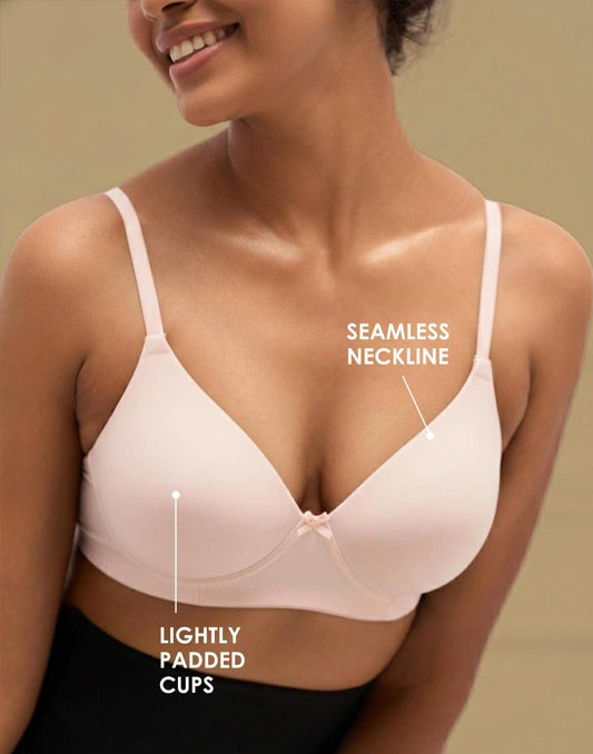 LIGHTLY PADDED BRA BLOSSOM FEATHERLITE PINK E6437 300825BR