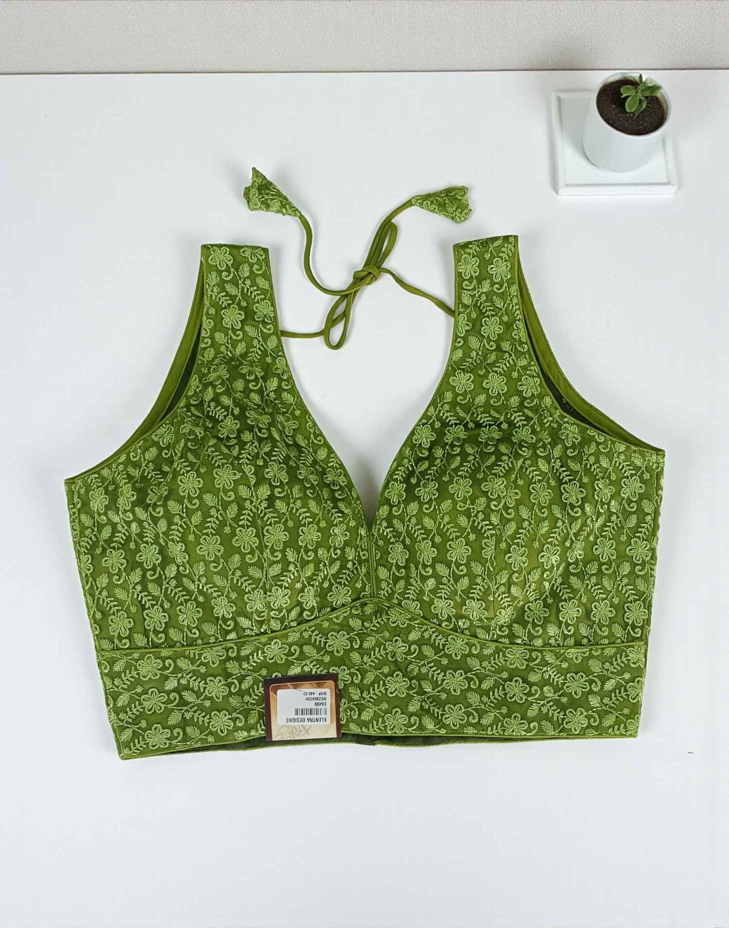 241025BL (E6499) READYMADE BLOUSE - Pista Green